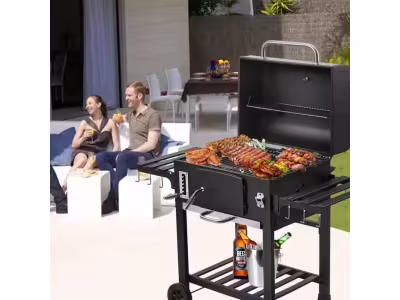 TEENO Chariot XXL Pour Barbecue Au Charbon De Bois, Grand Fumoir