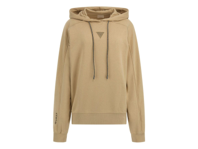 GUESS  Sweat à capuche - orné de strass - logo - beige foncé