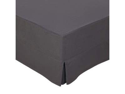 Cache-sommier - coton - anthracite - anti-tâches - H : 28 cm