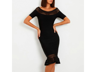GUESS Robe Gabriela Bandage - noir