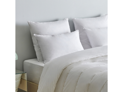 2 oreillers mi-fermes - enveloppe 100% coton