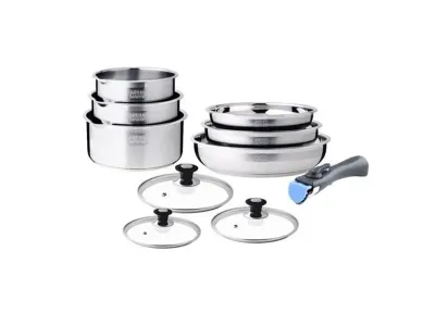 ARTHUR MARTIN Batterie De Cuisine Inox 10 Pièces - Am8411