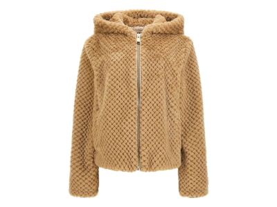 GUESS Blouson New Theoline - logo imprimé - beige