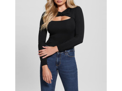 GUESS T-shirt Yoke - ouverture - noir