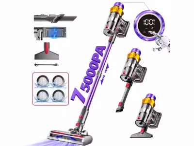 AIRCHROS Aspirateur balai sans fil 75KPa – 70 min d’autonomie, 6 en 1, écran tactile, 3 modes réglables