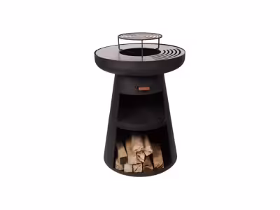 PURLINE Brasero, Barbecue Rond Avec Grille En Acier Noir