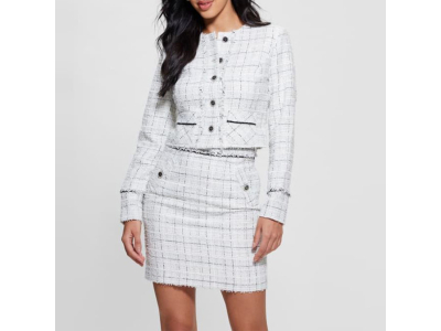 GUESS Veste Sofia - coupe slim - blanc