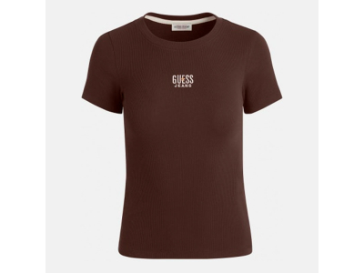 GUESS T-shirt - imprimé - coton - marron