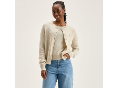 Cardigan - coton biologique - crème