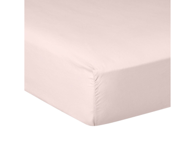  Drap housse - percale de coton lavée - 80 fils - rose