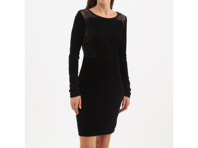 GUESS  Robe Farida - velours - noir
