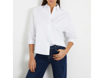 GUESS Chemise Nicla - coton - logo - blanc