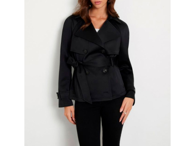 GUESS Trench Andrea - croppé - noir