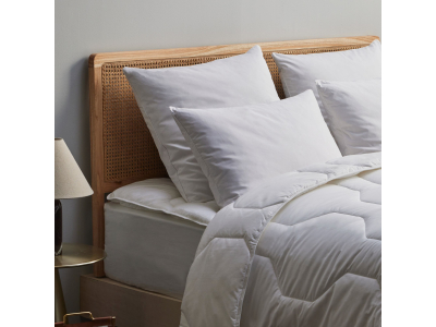 2 oreillers moelleux - enveloppe 50% coton, 50% polyester