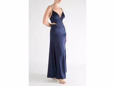 RINASCIMENTO Robe longue - Bleu marine