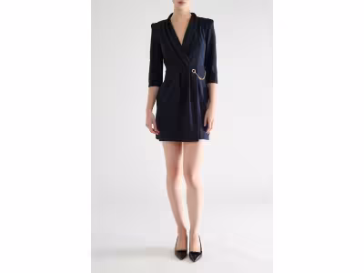 RINASCIMENTO Robe portefeuille - Bleu marine
