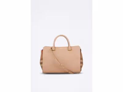 BURBERRY Sac à main en cuir Small Banwell Mx Gbh - Beige