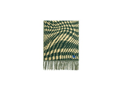 BURBERRY Écharpe en cachemire et laine Warped - Vert