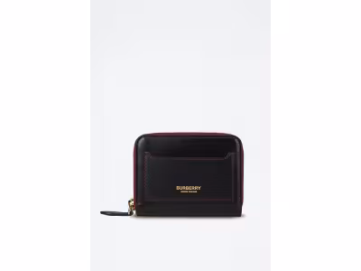 BURBERRY Portefeuille en cuir Mn Zip Around - Noir