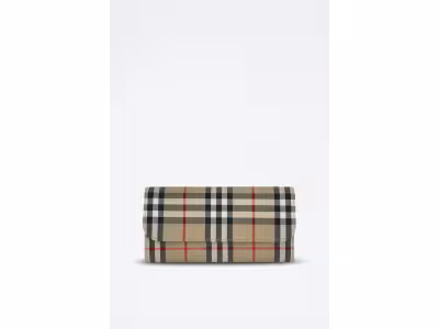 BURBERRY Portefeuille en cuir Halton - Beige