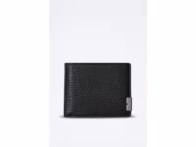 BURBERRY Portefeuille en cuir Bifold - Noir