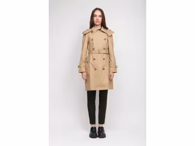 BURBERRY Trench à capuche Amberford Belted - Beige
