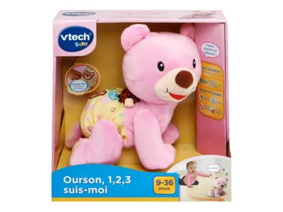Ourson 1,2,3 suis moi - rose