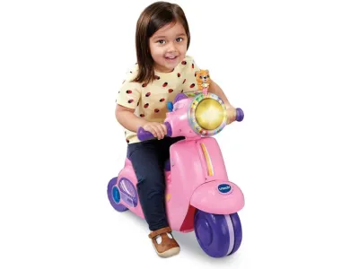 Porteur Scooter Interactif rose 3 en 1