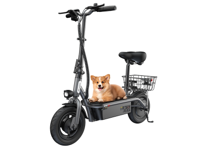 Trottinette électrique iscooter f2 avec siège et panier arrière