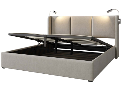 Lit coffre 160x200 cm MODERNLUXE coloris beige