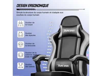 Fauteuil gaming AIIBOT Assise réglable en hauteur