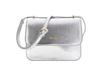 GUESS  Sac à bandoulière Leniana - cuir - couleur argent
