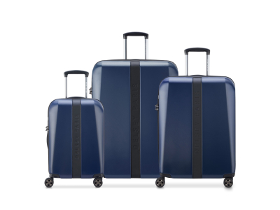 DELSEY Set de 3 valises Promenade Hard 2 - bleu marine