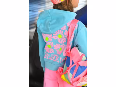 Sweat à capuche - Bleu - Billieblush