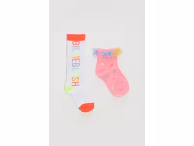 2 paires de chaussettes - Rose et blanc - Billieblush