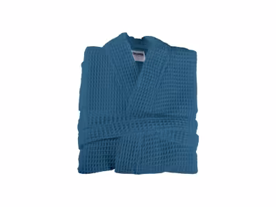 TRADITION DES VOSGES Kimono Nid Abeille - Bleu canard