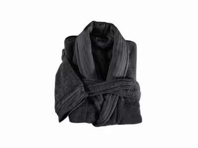 TRADITION DES VOSGES Peignoir Uni - Anthracite