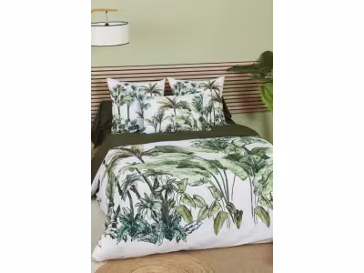Housse de couette en percale de coton 80 fils/cm² Cuba - Blanc 