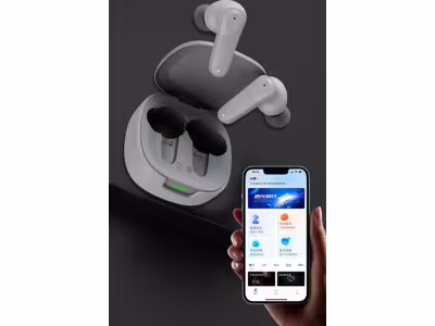 DAM SMARTWATCH Ecouteurs sans fil A98 avec traducteur et enregistrement - Gris