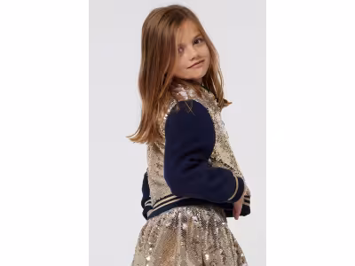 Bomber - Doré et bleu marine - Billieblush